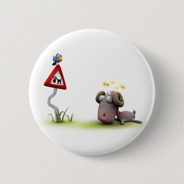 Ram Pinback Button (Front)