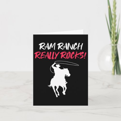 Ram Ranch Really Rocks Horse Horseback Riding Cowb Card