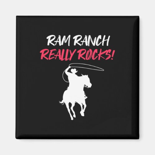 Ram Ranch Really Rocks Horse Horseback Riding Cowb Magnet
