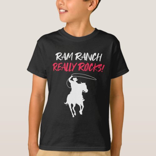 Ram Ranch Really Rocks Horse Horseback Riding Cowb T-Shirt