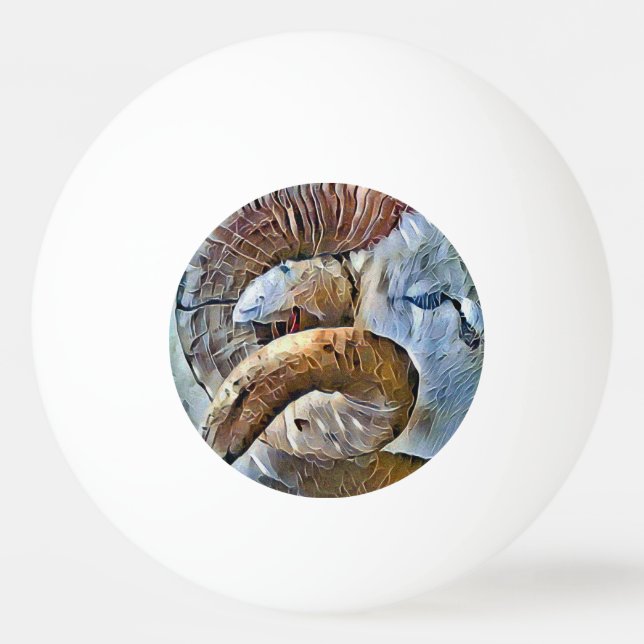 RAM SHEEP FARM ANIMAL PING PONG BALL (Front)