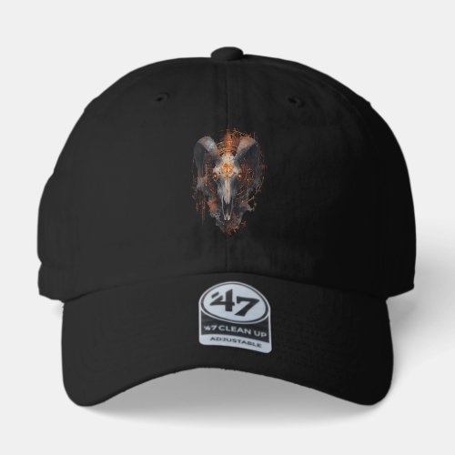 Ram Skull Occult Steampunk Dark Art Hat