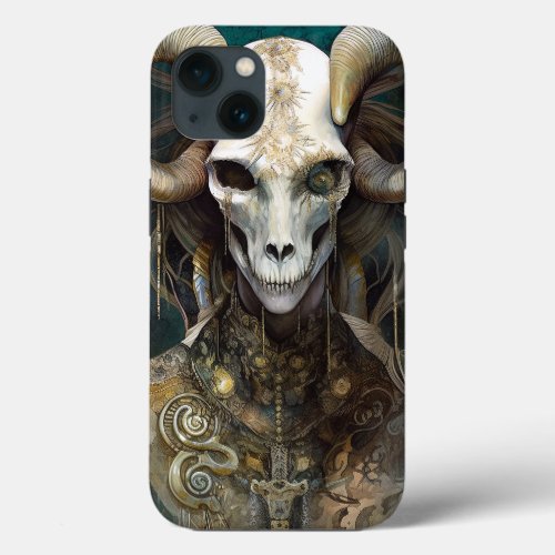 Ram Skull Surreal Fantasy Art iPhone 13 Case