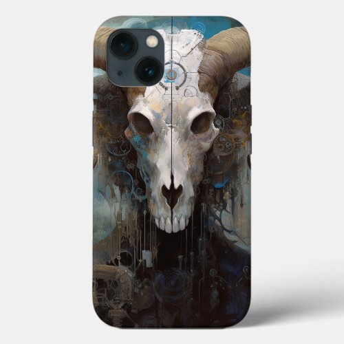 Ram Skull Surreal Fantasy Art iPhone 13 Case