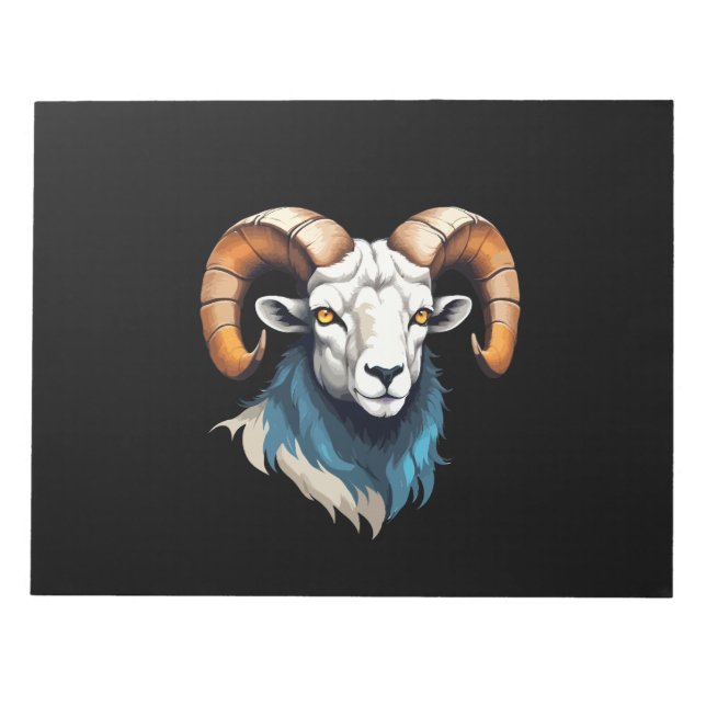 Ram Vector Art with Vibrant Colors Notepad (Front)