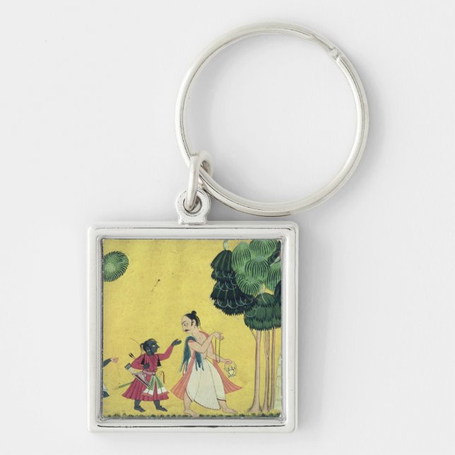 Rama and Lakshmana accompanied by Visvamitra Keychain (Front)
