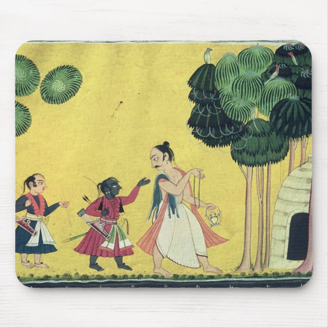 Rama and Lakshmana accompanied by Visvamitra Mouse Pad (Front)