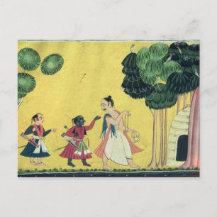 Rama and Lakshmana accompanied by Visvamitra Postcard
