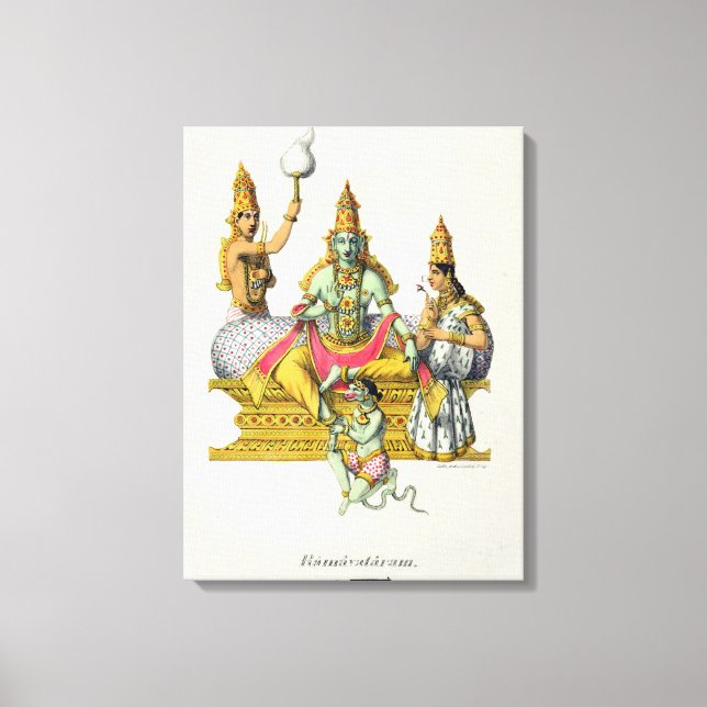 Rama, engraved by du Bouisi (colour litho) Canvas Print (Front)