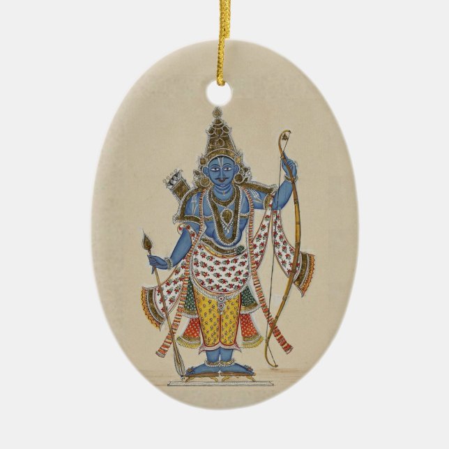 Rama - holding arrows ceramic ornament (Front)
