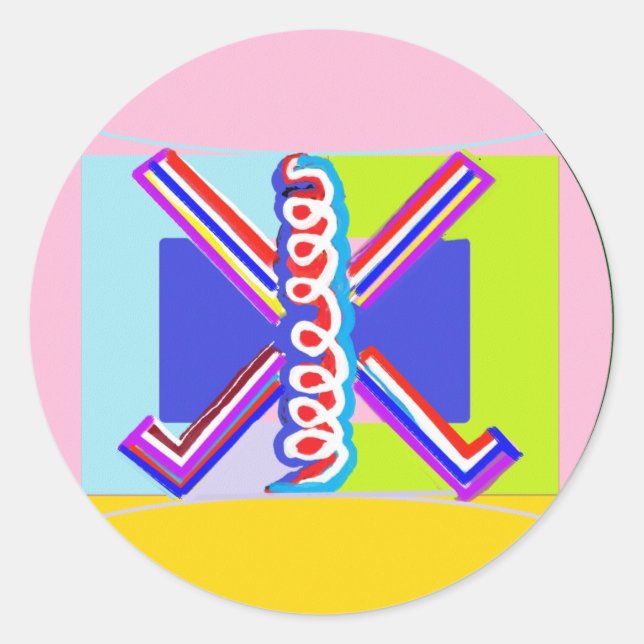 RAMA  - Karuna REIKI Healing Symbol Classic Round Sticker (Front)