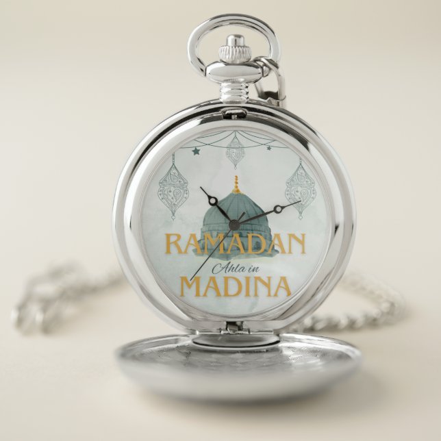 Ramadan ahla in madina Ramadan mubarakPocket Watch (Inside)
