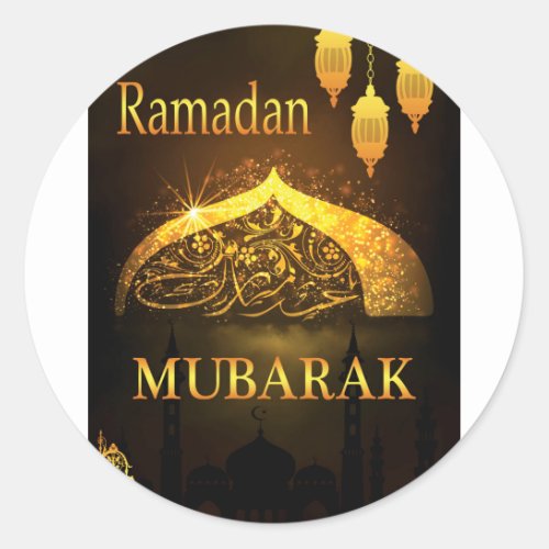 Ramadan Al Adha and Fiter Classic Round Sticker