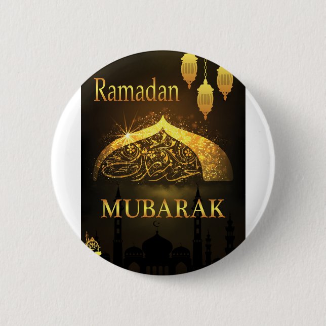 Ramadan Al Adha and Fiter Pinback Button (Front)