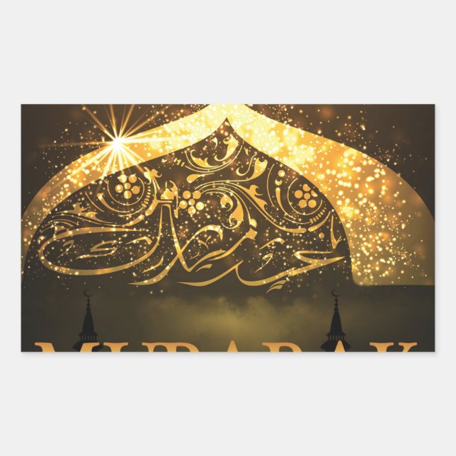 Ramadan Al Adha and Fiter Rectangular Sticker (Front)