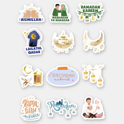 Ramadan and Eid Muslim Islamic Holiday Stickers