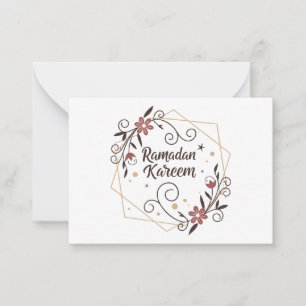Ramadan Blessings Decorative Art – Elegant  Note Card