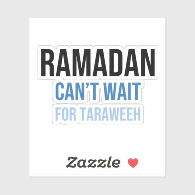Ramadan: Can't Waith For Taraweeh Sticker (Sheet)