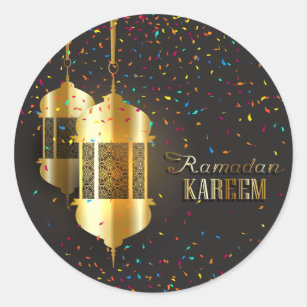 Ramadan Kareem Round Stickers : 35 Ramadan Mubarak Stickers Muslim