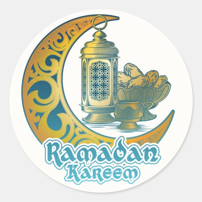 Ramadan Classic Round Sticker (Front)