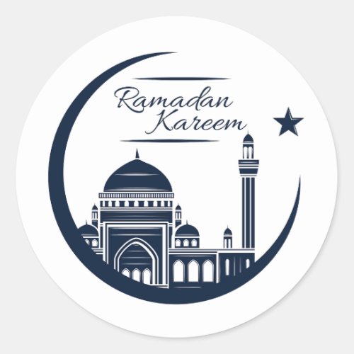 Ramadan Classic Round Sticker new 