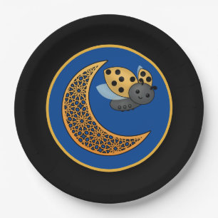 Ramadan Crescent Moon Ladybug Paper Plates