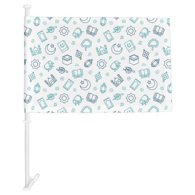 Ramadan Doodles Car Flag (Front)
