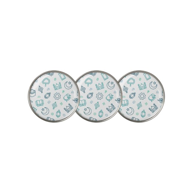 Ramadan Doodles Golf Ball Markers (3 Up)