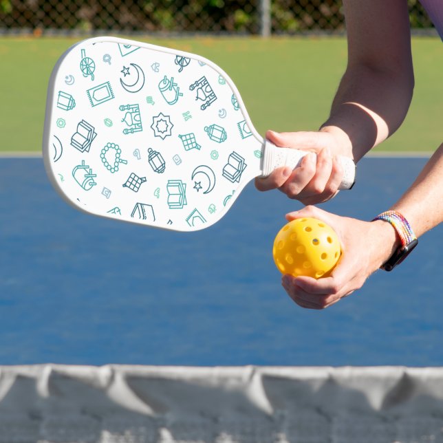 Ramadan Doodles Pickleball Racket (Insitu)