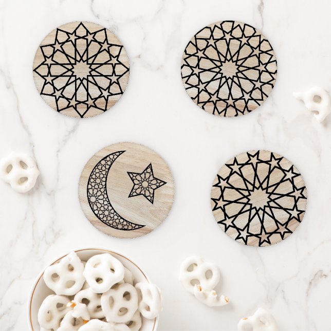 Ramadan Eid Modern Aesthetic Coaster Set (In Situ)