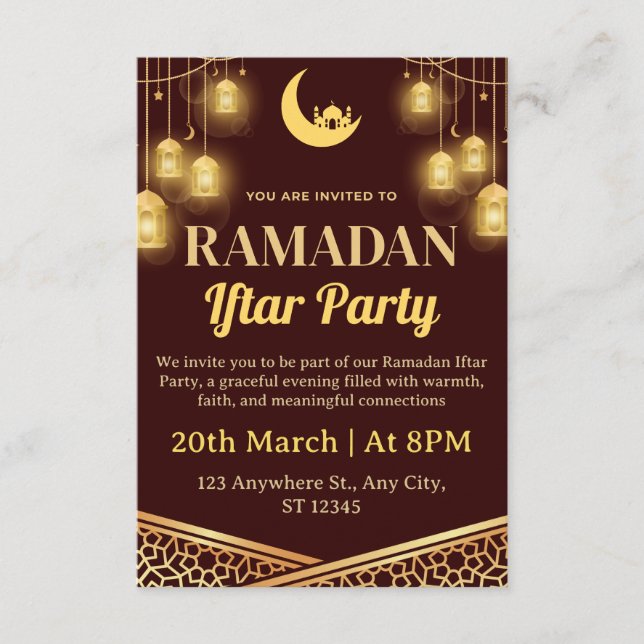 Ramadan Iftar Invitation Card (Front)