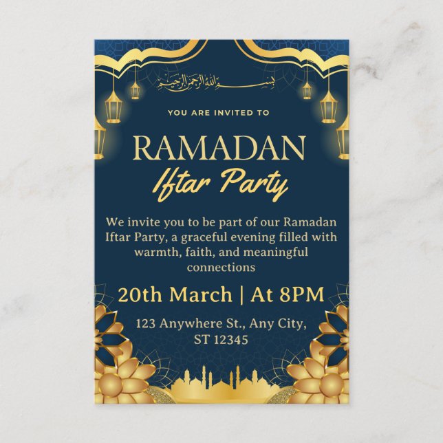 Ramadan Iftar Invitation Card (Front)