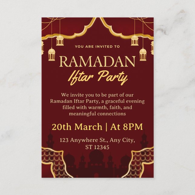 Ramadan Iftar Invitation Card (Front)