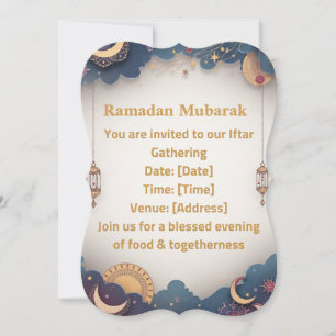 Ramadan Iftar Invitation   Elegant Islamic Gold 