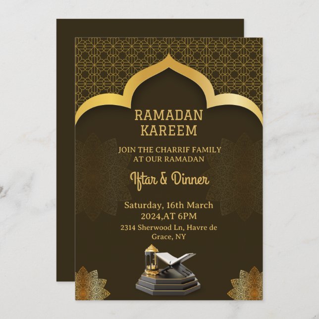 ramadan iftar party 1446 invitation  (Front/Back)