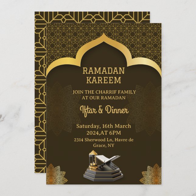  ramadan iftar party 2025 invitation  (Front/Back)