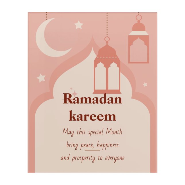Ramadan Kareem  Acrylic Print (Front)