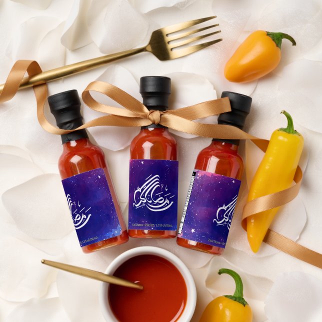 Ramadan Kareem Arabic calligraphy Hot Sauces (Wedding)