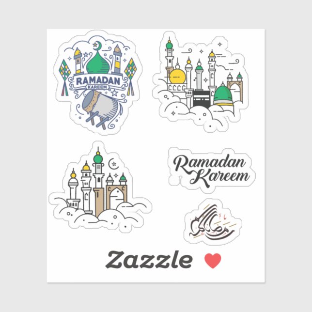 Ramadan Kareem Arabic calligraphy  Sticker (Sheet)