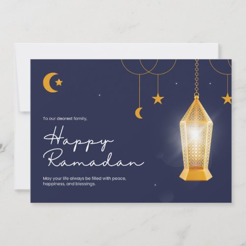 Ramadan Kareem Blue Holiday Card