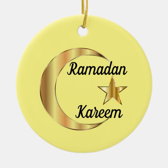 Ramadan Kareem ceramic ornament (Front)
