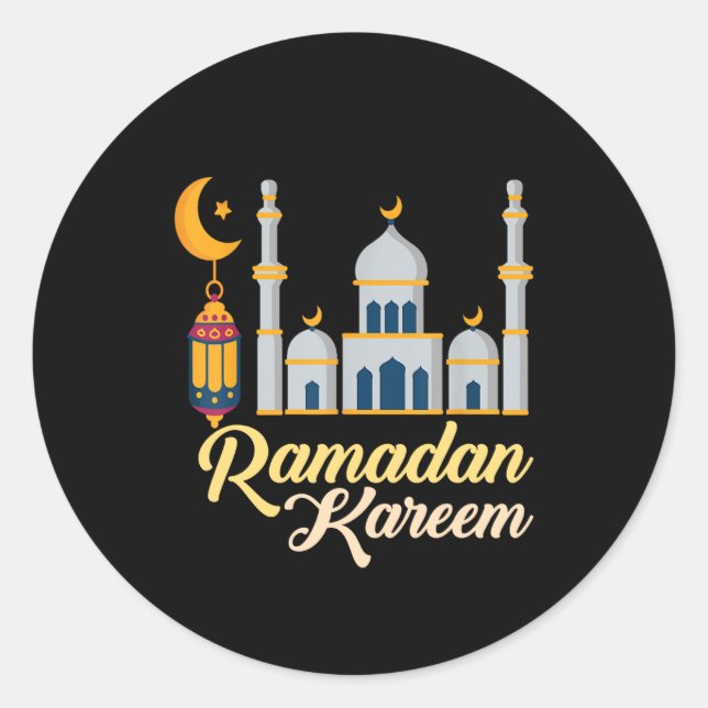 Ramadan Kareem Classic Round Sticker (Front)