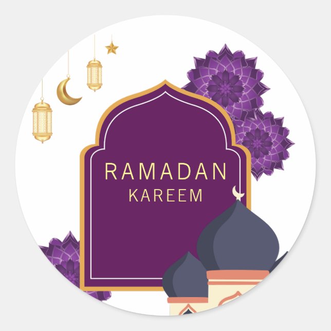 Ramadan Kareem  Classic Round Sticker (Front)