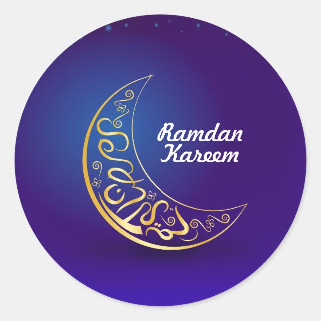 Ramadan Kareem Classic Round Sticker (Front)