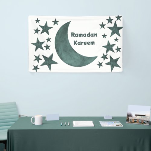 Ramadan Kareem crescent Islam mubarak stars Hangin Banner