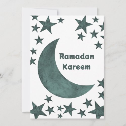 Ramadan Kareem crescent Islam mubarak stars Invitation