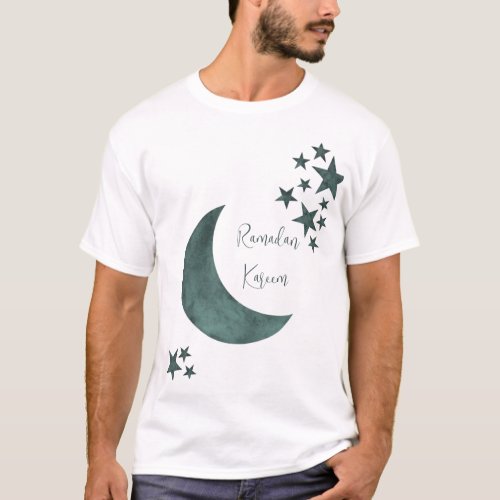 Ramadan Kareem crescent Islam mubarak stars T_Shirt