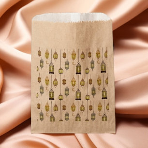 Ramadan Kareem Crescent Lanterns Mubarak Islamic Favor Bag