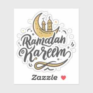 Ramadan Kareem Crescent Moon sighted Fasting Sticker