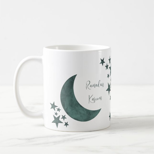 Ramadan Kareem crescent stars Islam custom name Coffee Mug (Left)